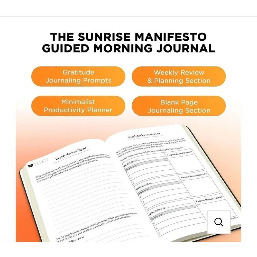 Salt Wrap The Sunrise Manifesto Guided Morning Journal  Reflection Self-Care